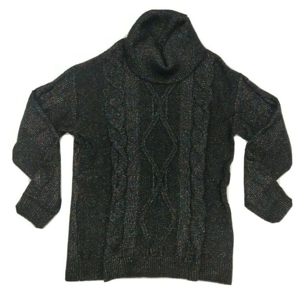 Charter Club Womens Sweater M Black Cowl Neck - Picture 4 of 13